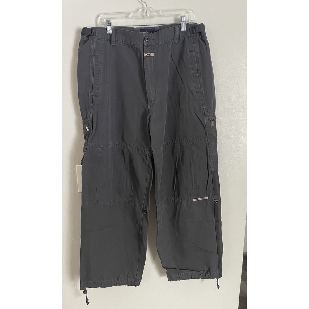Y2K Triple Five Soul NYC Mens Wide Leg Baggy Convertible Cargo Pants Size 40x32